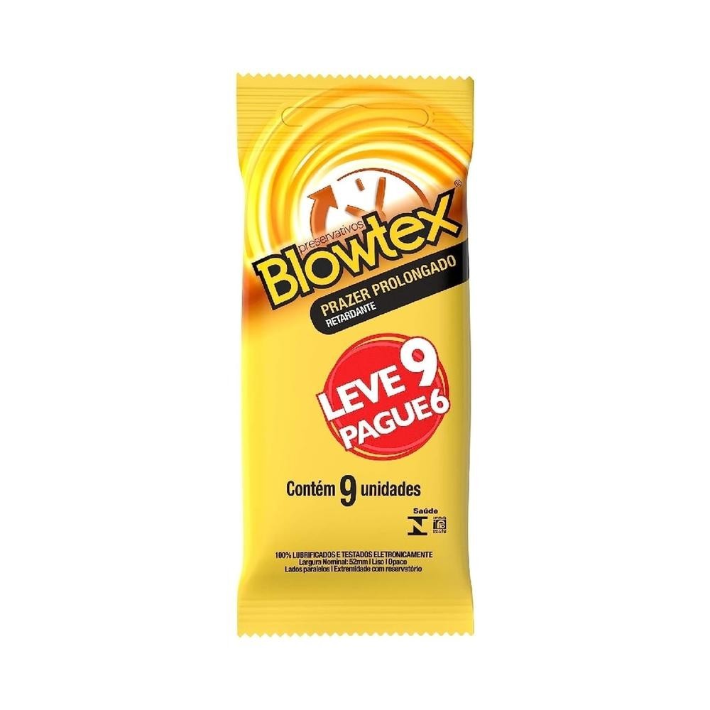 Preservativo Blowtex Prazer Prolongado Efeito Retardante Leve 9 Pague 6