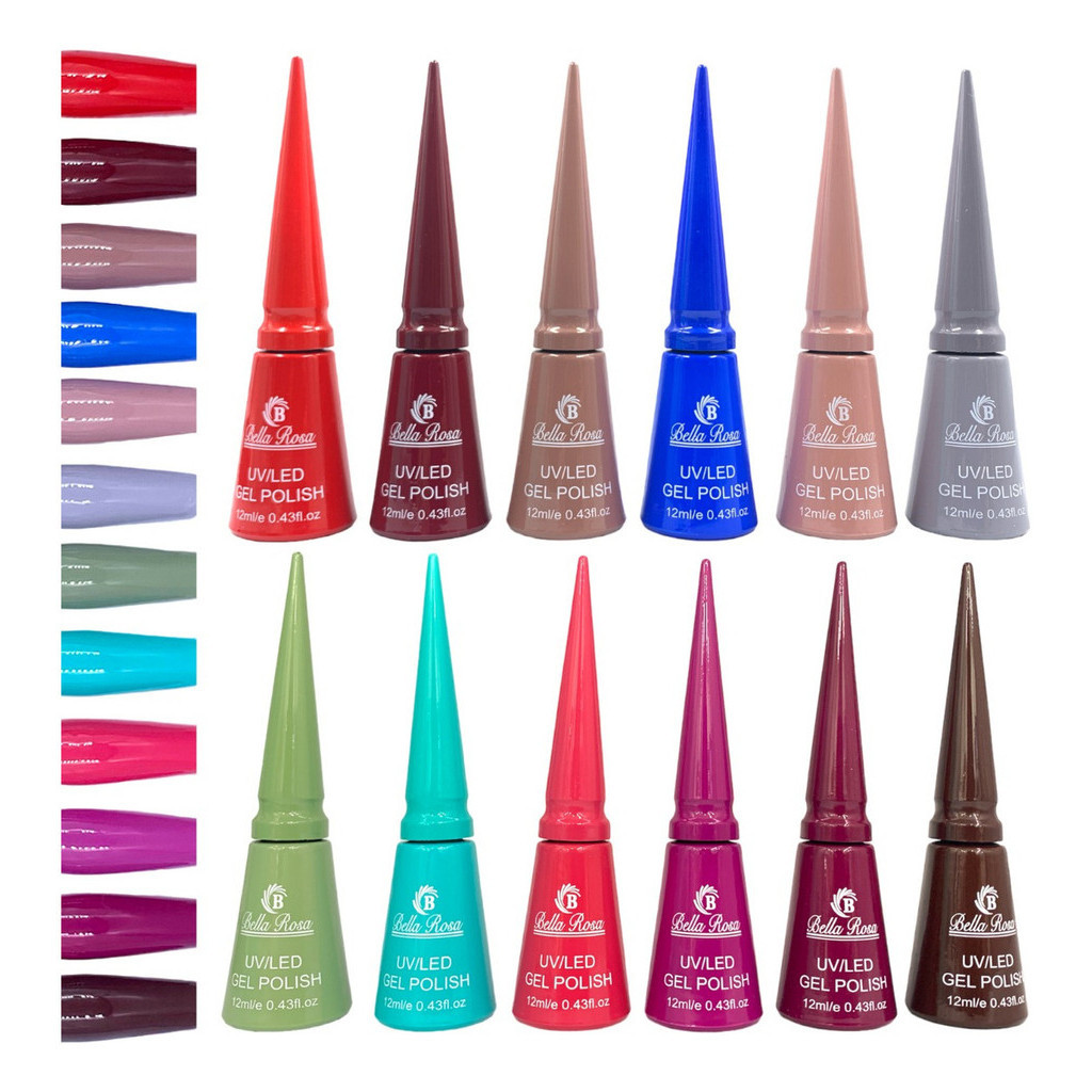 1 Esmalte Em Gel Bella Rosa 12ml Anatômico