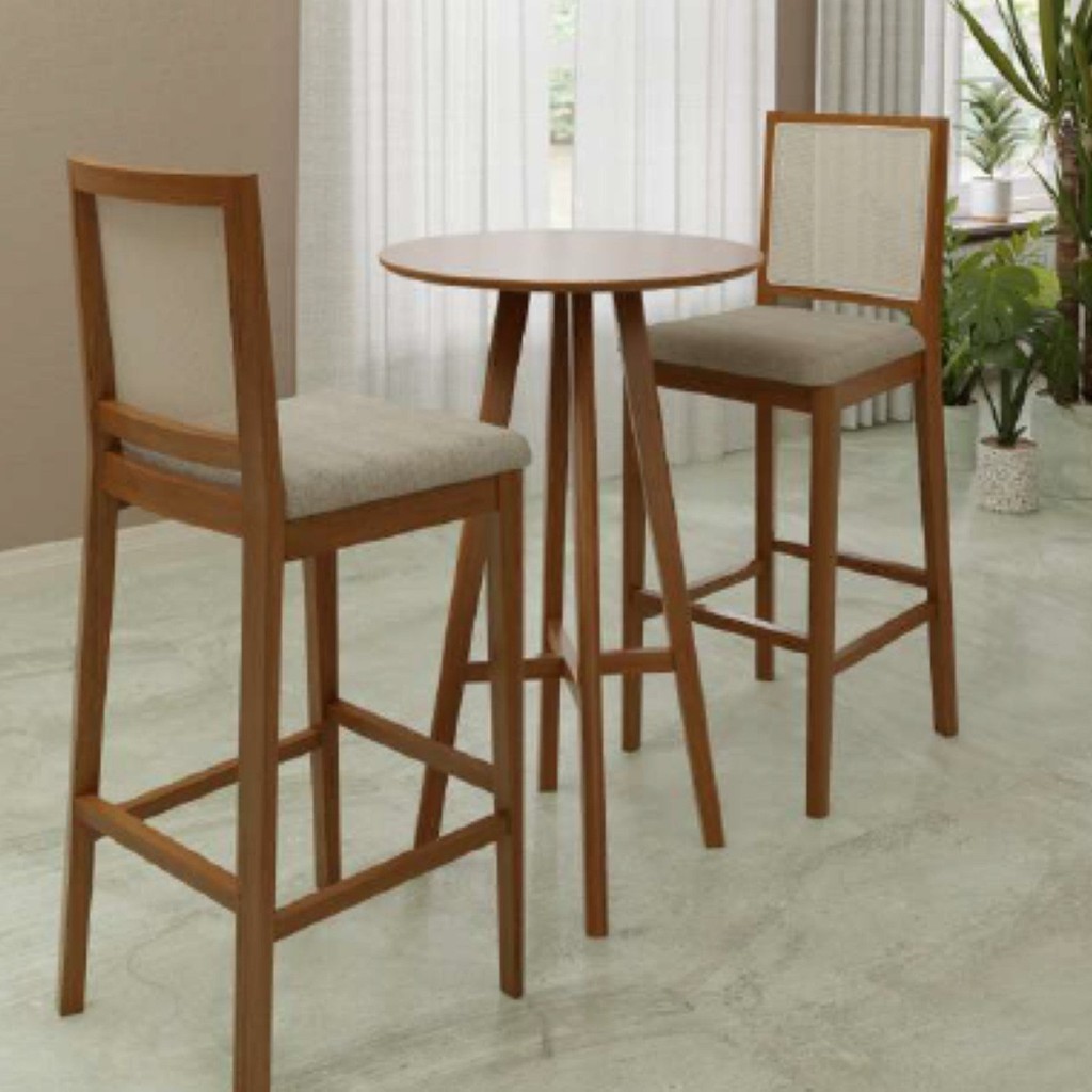 Kit Mesa Bistrô com 2 Banquetas Sila - Home & Living