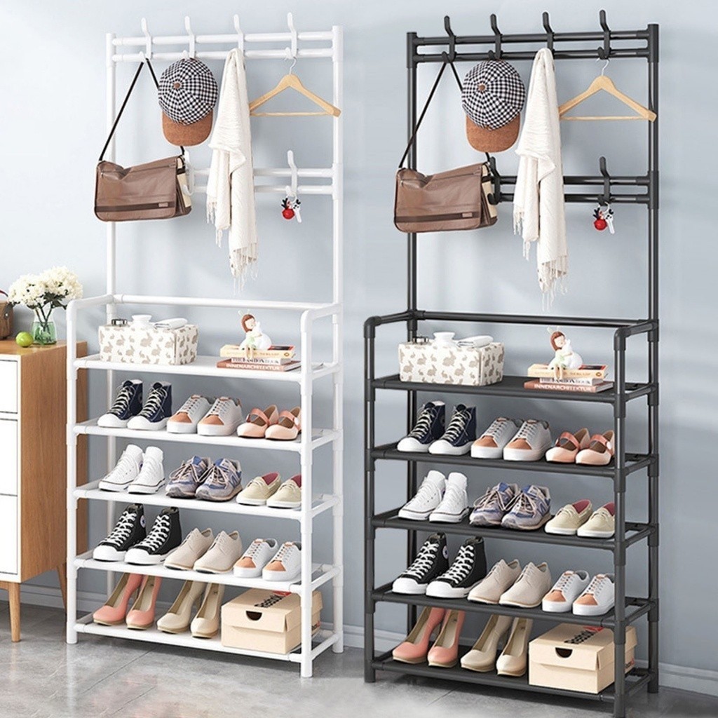 Sapateira Cabideira Arara 4 Andares Prateleiras 8 Suportes Multiuso em Oferta na Shopee