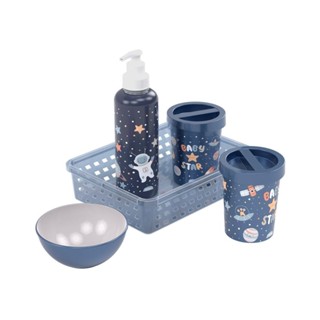Kit Higiene Astronauta Espaço Bebê 5 Peças Plasútil em Oferta na Shopee