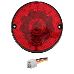 Lanterna Traseira Ônibus Caminhão 125mm 10 LED 24V VM + Conector