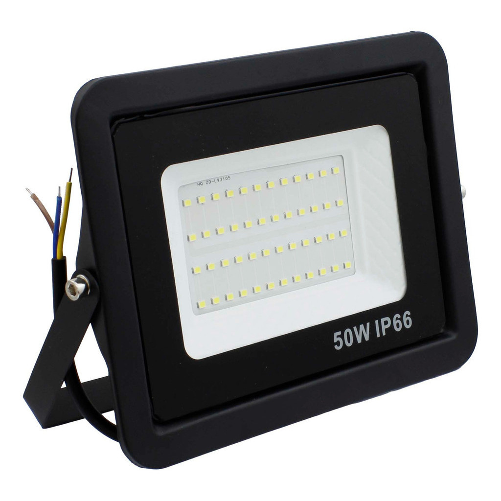 Refletor LED Branco Holofote Bivolt Alfacell 50W 48 Leds Resistente a Água