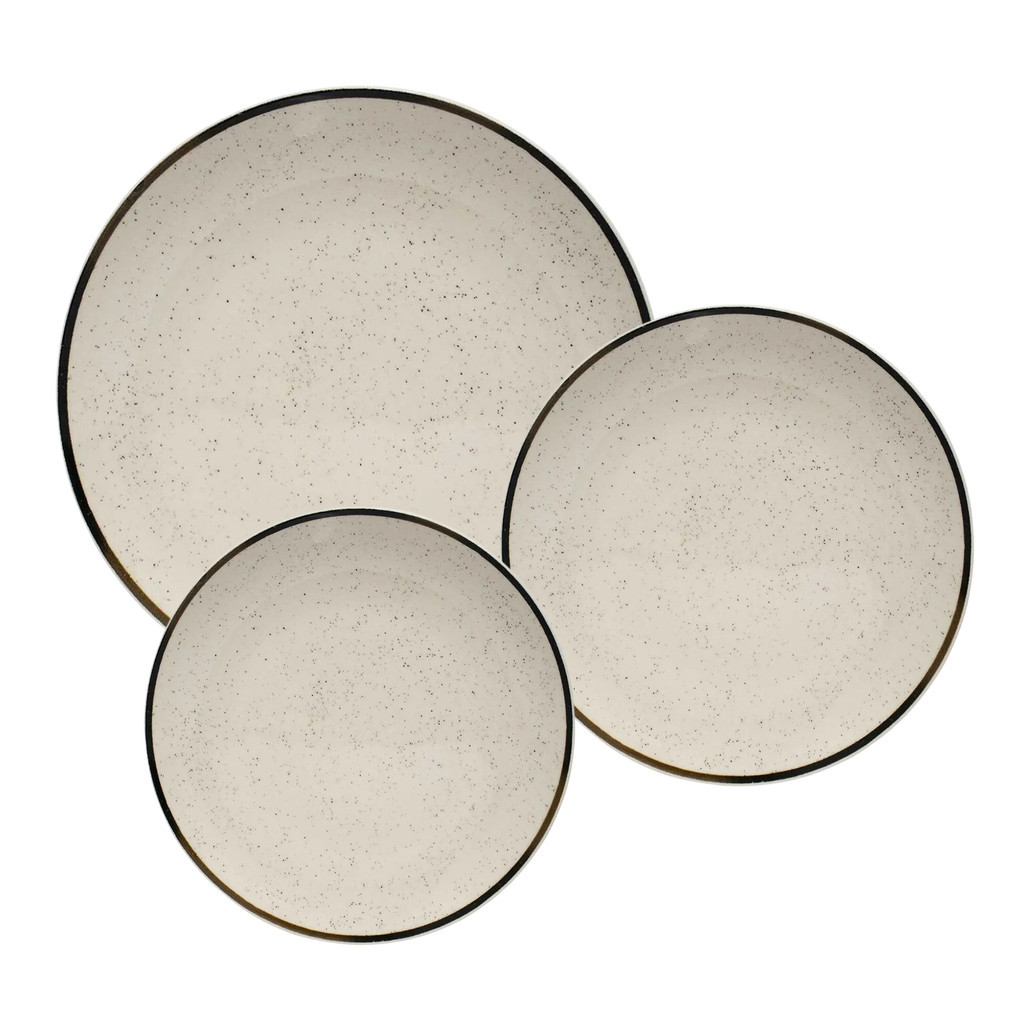 Jogo de Pratos Aparelho Jantar Kit 18 Peças Oxford Cerâmica Unni Brisa em Oferta na Shopee