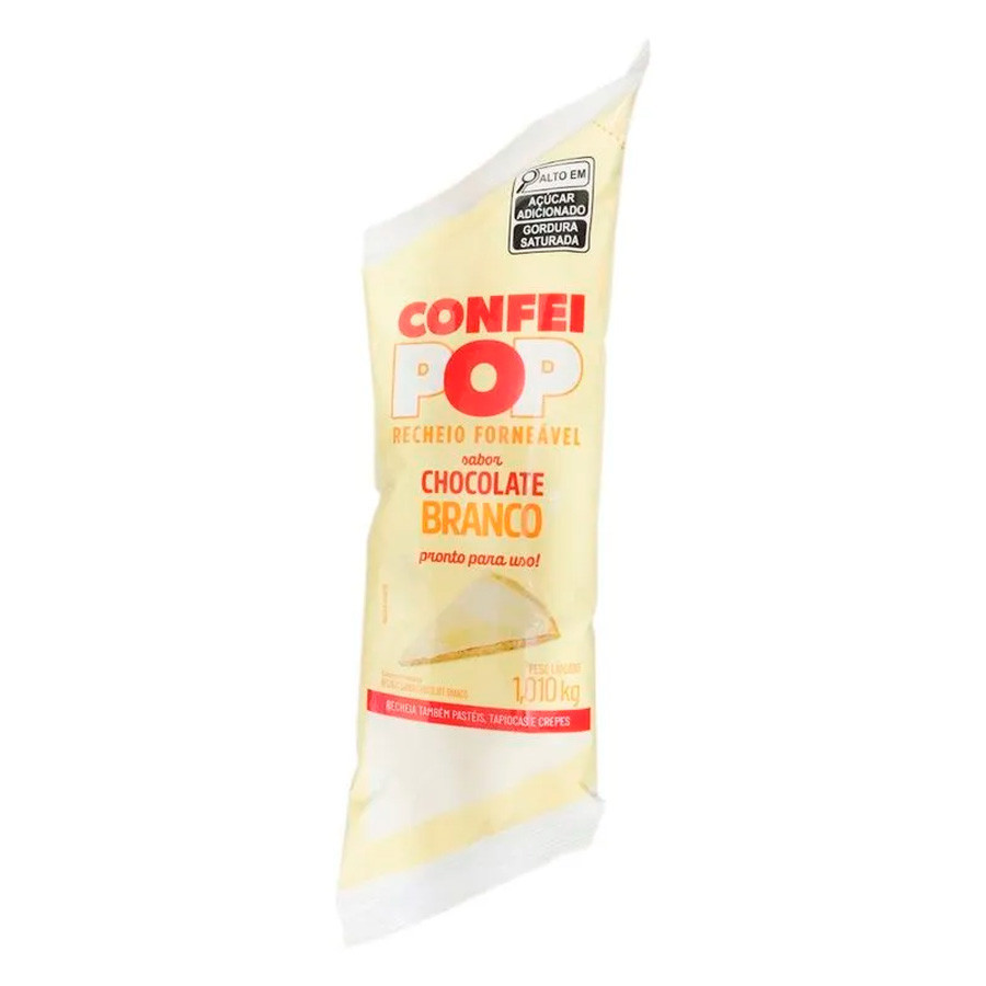Recheio Forneável Confeipop - Chocolate Branco - 1,01kg - 1 unidade - Harald - Rizzo - Food & Beverages