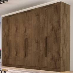 Guarda-Roupa Casal Oslo 6 Portas 6 Gavetas 100% Mdf Brauna - Mademarques