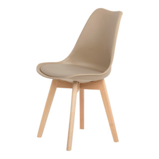 Cadeira Sala de Jantar Saarinen Wood Leda Estofada - Fendi em Oferta na Shopee