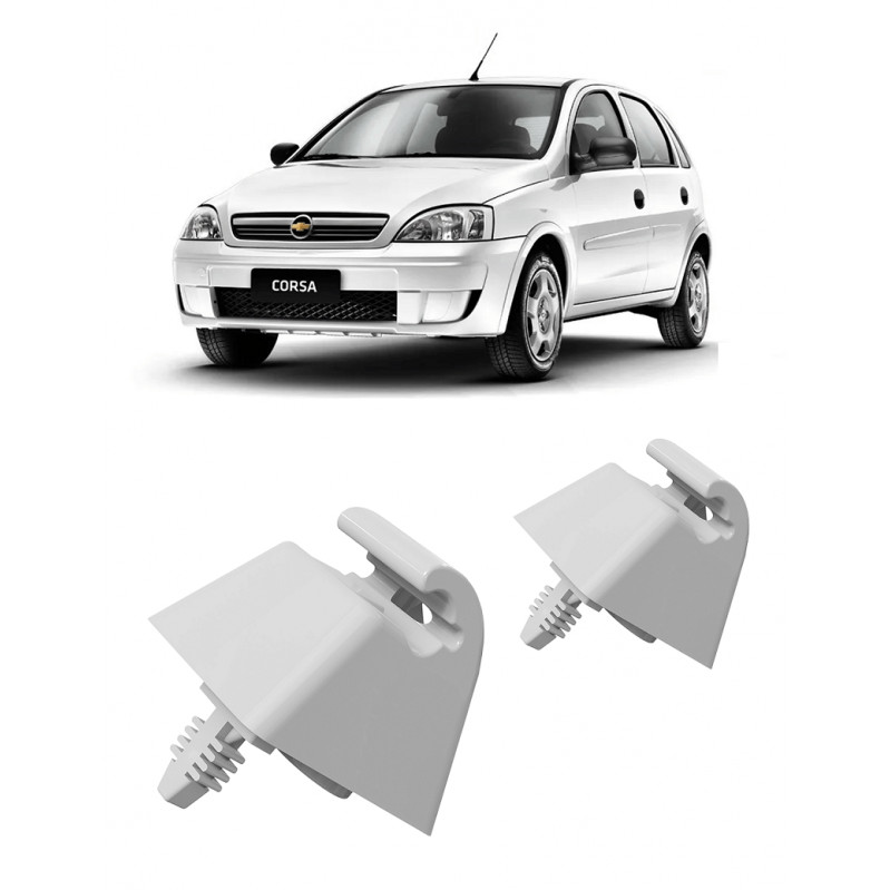 Par Grampo Suporte Presilha Fixador Quebra Sol Corsa 2003 a 2012 Cinza Claro em Oferta na Shopee