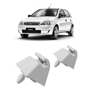 Par Grampo Suporte Presilha Fixador Quebra Sol Corsa 2003 a 2012 Cinza Claro em Oferta na Shopee