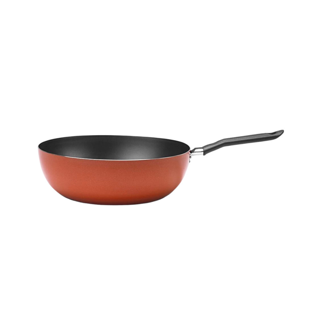 Imagem Frigideira Wok Antiaderente 24cm 2,3L Fun Terracota Brinox Panela Profissional Cozinha Casa