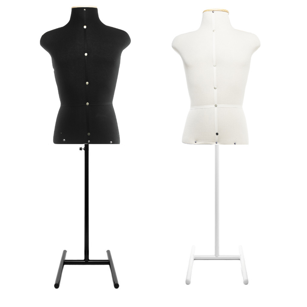 1 Manequim Masculino Busto Expositor Corte Costura Com Pedestal Costureira Loja