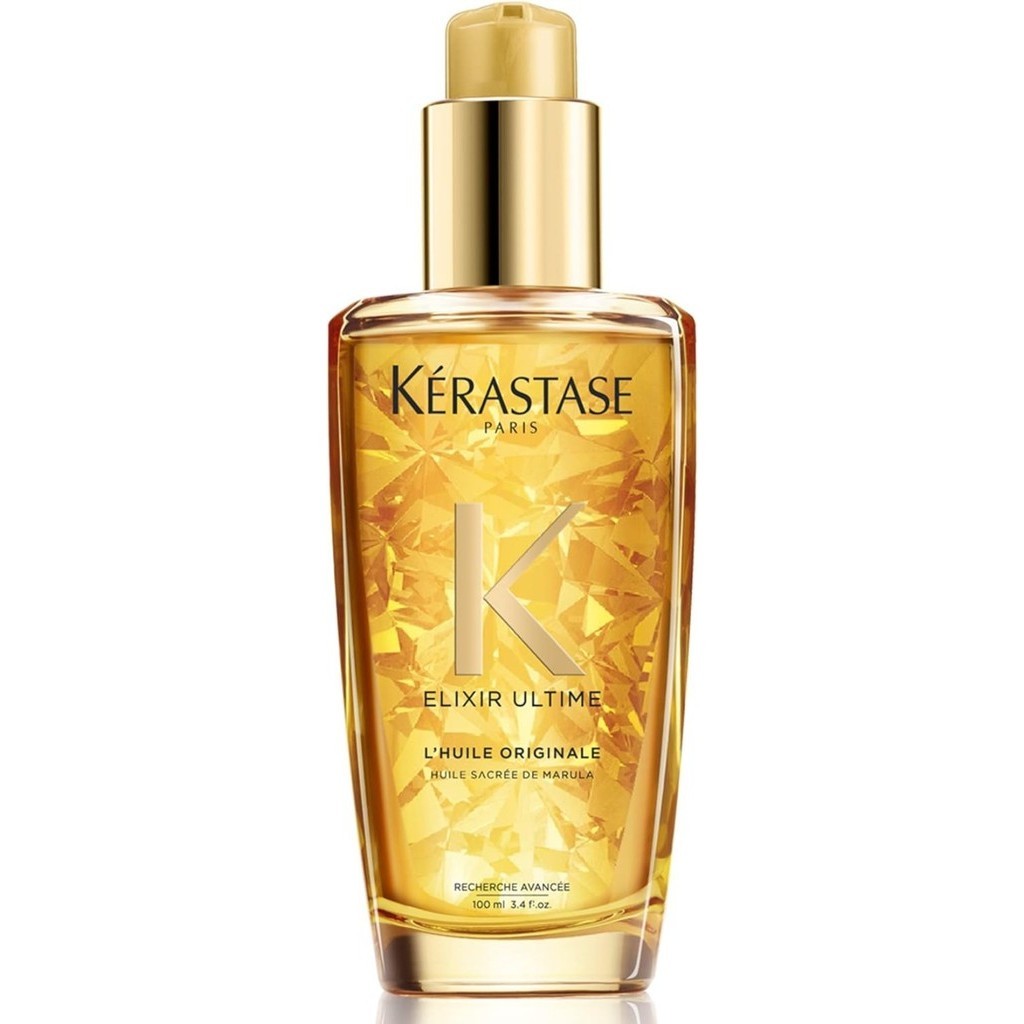 Kérastase Óleo Elixir Ultime L'Huile Originale, Todos os tipos de cabelos, Nutrição, brilho, Mix de 4 Óleos Preciosos, 30 ml