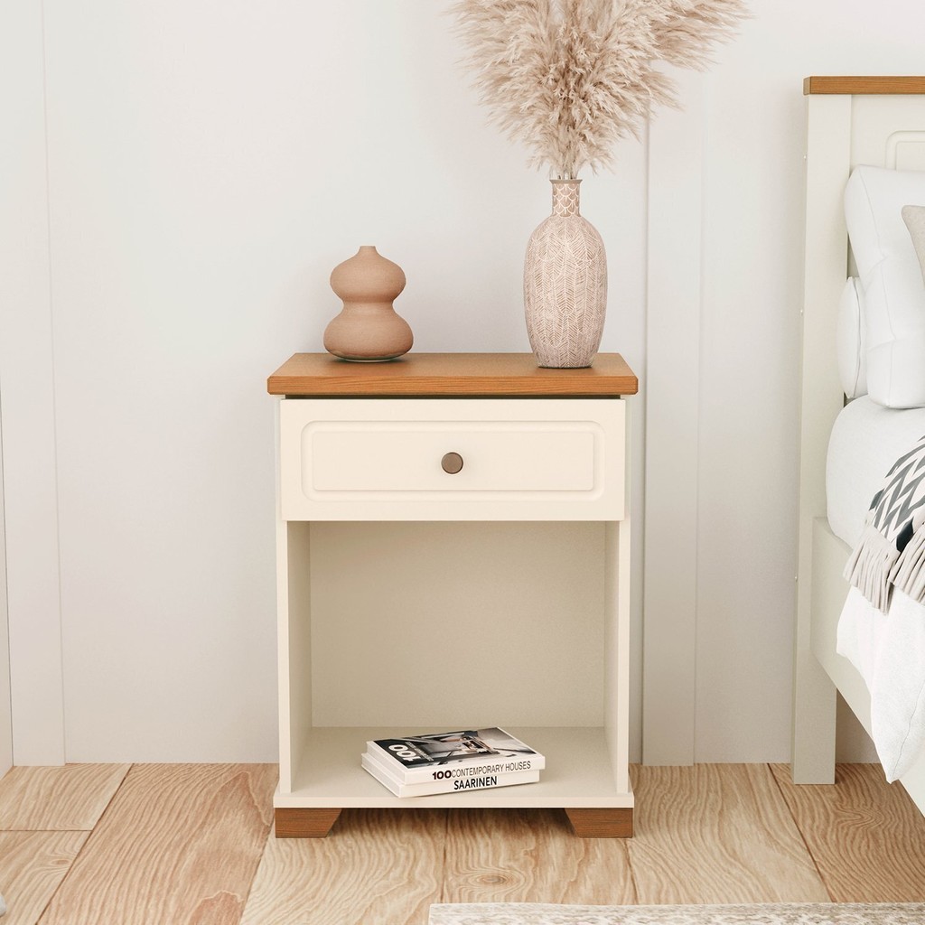 Mesa de Cabeceira 1 Gaveta e Nicho Ananda CabeCasa MadeiraOriginals em Oferta na Shopee