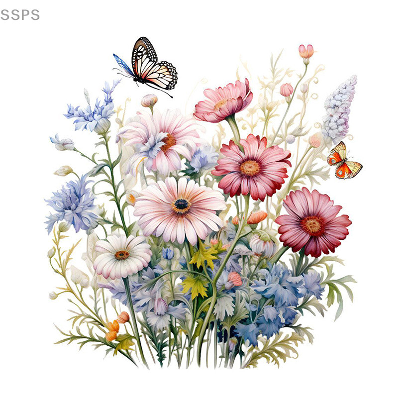 [SSPS] Adesivos De Flores Para Banheiro , Padrão Minimalista , Pinturas Autoadesivas Decorações De FAH em Oferta na Shopee