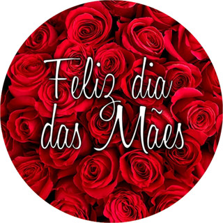 Painel Dia das Mães Redondo Tecido Sublimado 1,50x1,50m em Oferta na Shopee