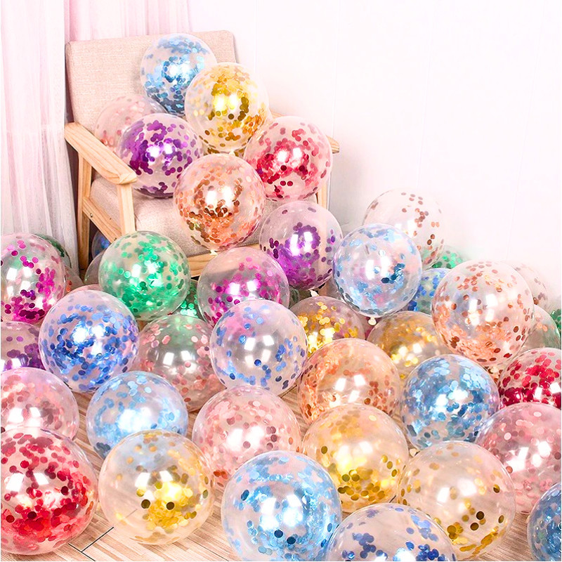 Balões Látex com Confete 10 unidades por pacote em Oferta na Shopee