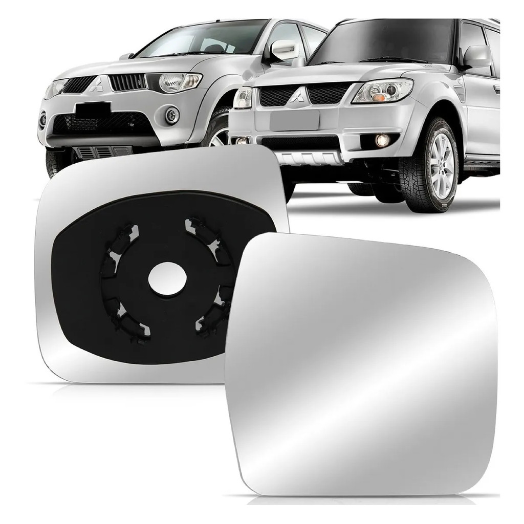 Lente Espelho C/ Base Retrovisor L200 Pajero Tr4 10 11 Á 15