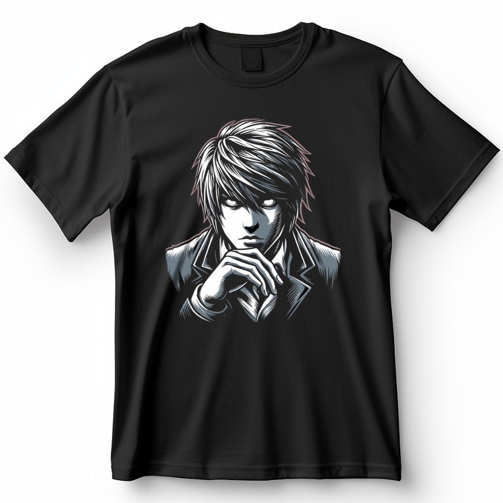 Camiseta Death Note Kira Light Blusa De Anime Camisa 100% Algodão top!!