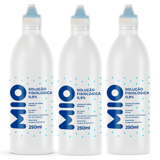 Kit 3 Soro Fisiológico 0,9% Mió com 250ml em Oferta na Shopee