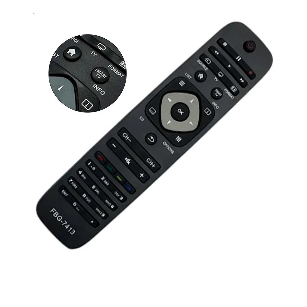 Controle Remoto Compatível Com Tv Philips Lcd Smart led 3d universal