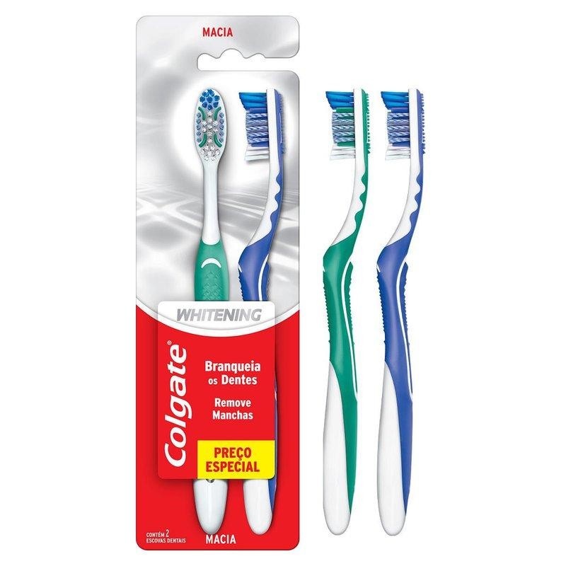 Escova de Dente Colgate Whitening 2 Unidades em Oferta na Shopee