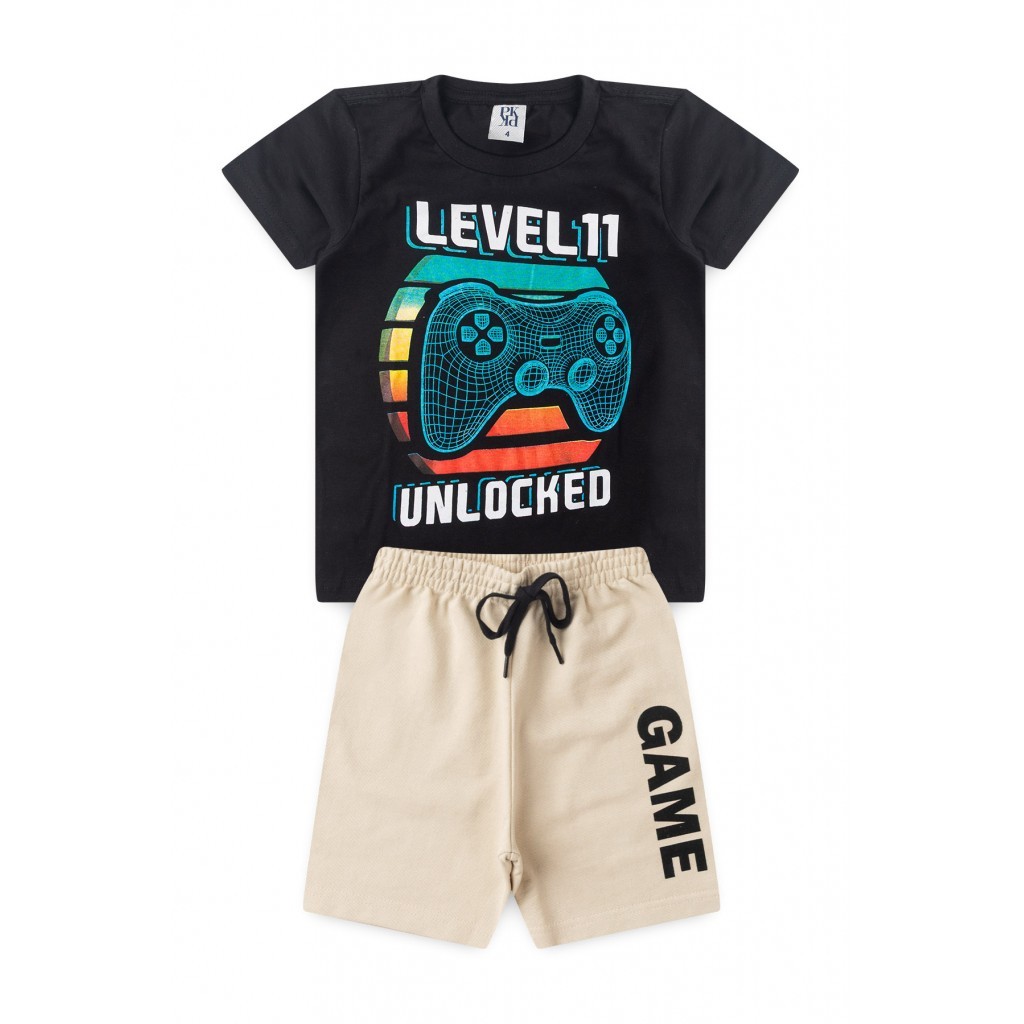 Conjunto Masculino Infantil Nível Desbloqueado