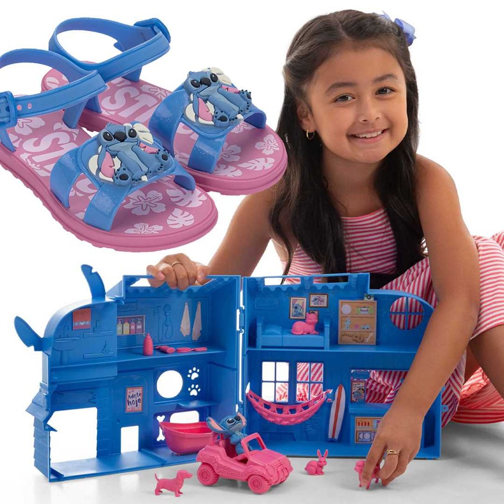 Sandalia Menina Pet Shop do Stitch Grendene 23321 - Baby & Kids Fashion