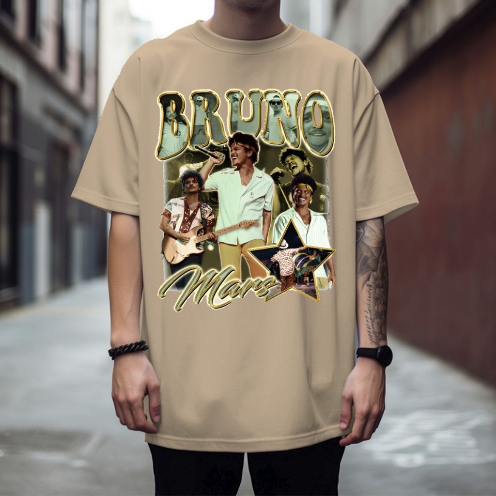 Camiseta Camisa De Algodao Zerar Estoque Fã Club bruno mars cantor Envio Rapido Street wear style Novo