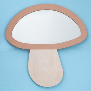 moldura com espelho decorativa de parede cogumelo em mdf - Oikos