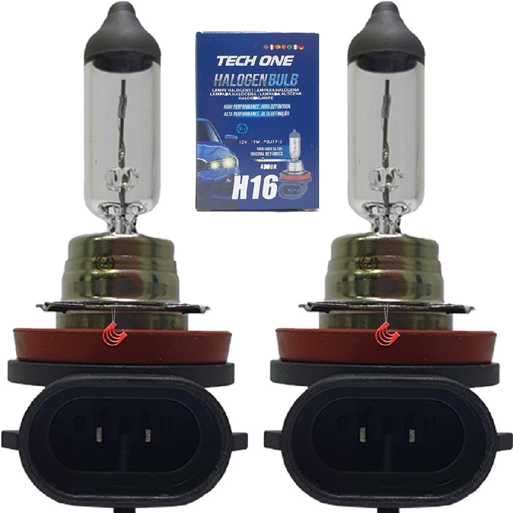 Kit com 2 Lampadas H16 Halogenas Original Para Carro Automotiva 12v 4300K em Oferta na Shopee