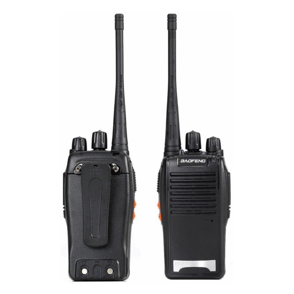 Kit 2 Radio 777s Vhf/uhf 16 Canais Comunicador Profissional