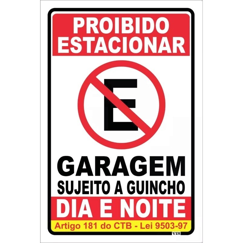 Adesivo Proibido Estacionar em Oferta na Shopee