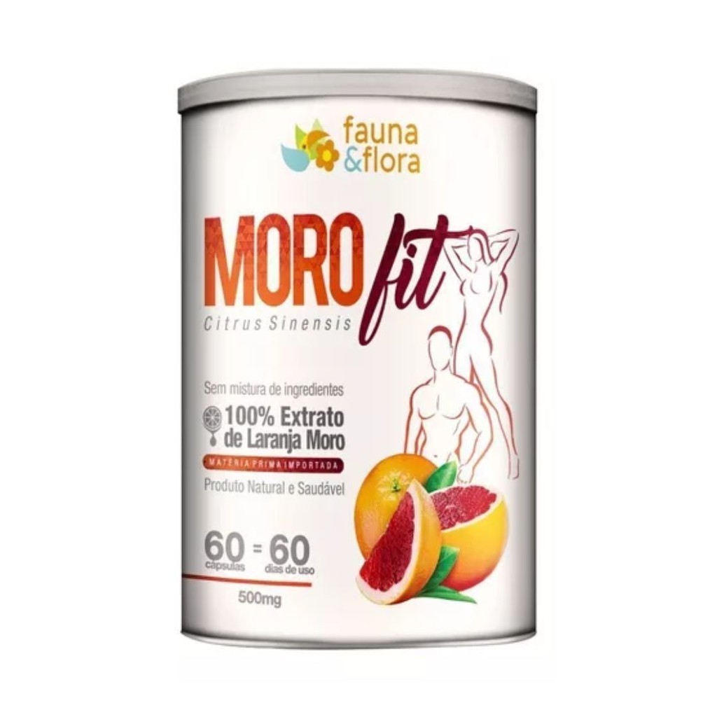 Moro Fit Extrato de Laranja Moro Citrus Sinensis 60 Caps Rende 2 meses