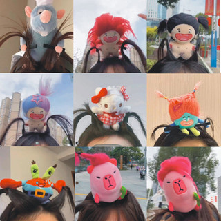 Ratatouille headband plush mouse monstro feio bonito boneca rosto lavagem cabelo acessório fêmea engraçado grampo de cab