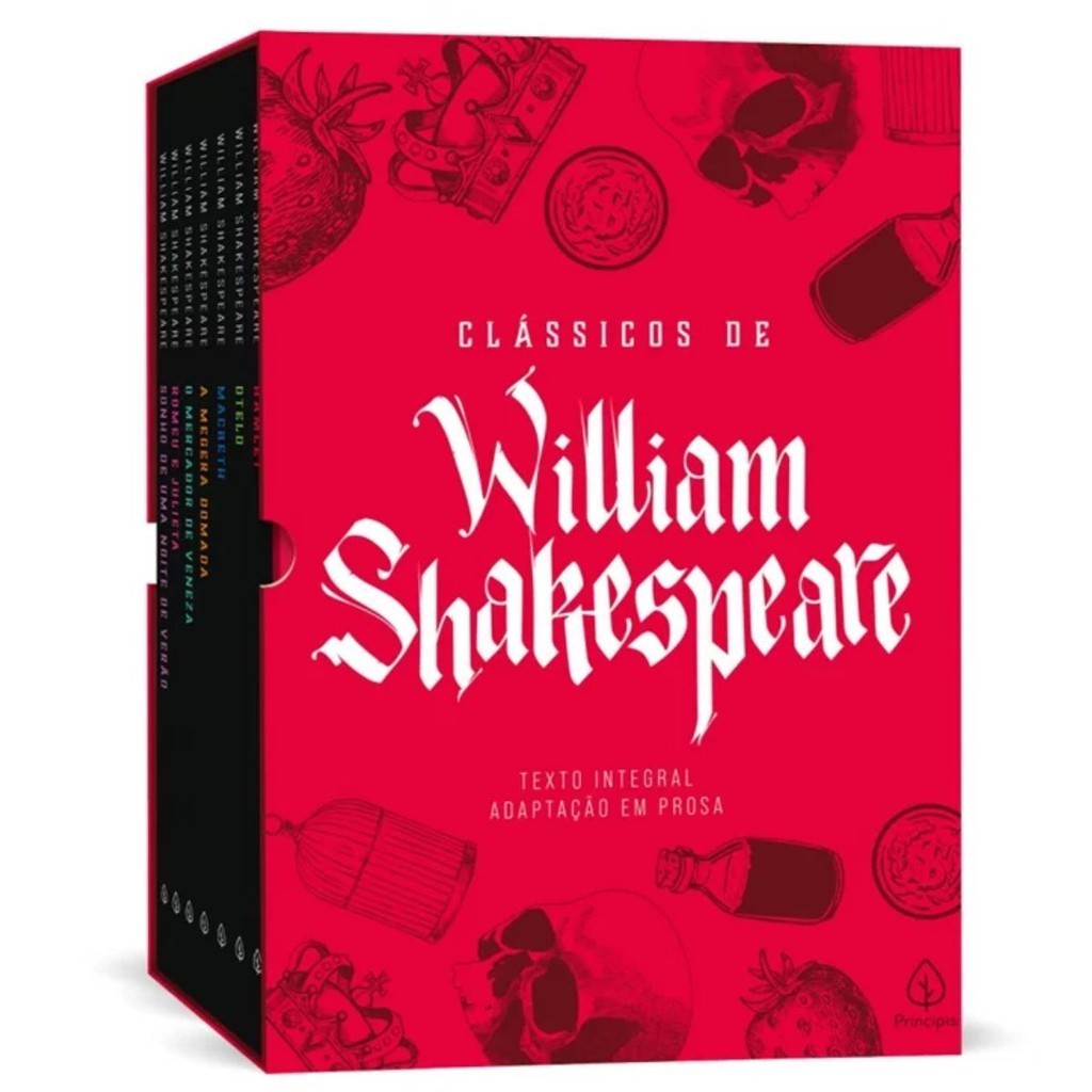 Box 7 Livros Clássicos de William Shakespeare - Com 7 marcadores de páginas - Books & Magazines