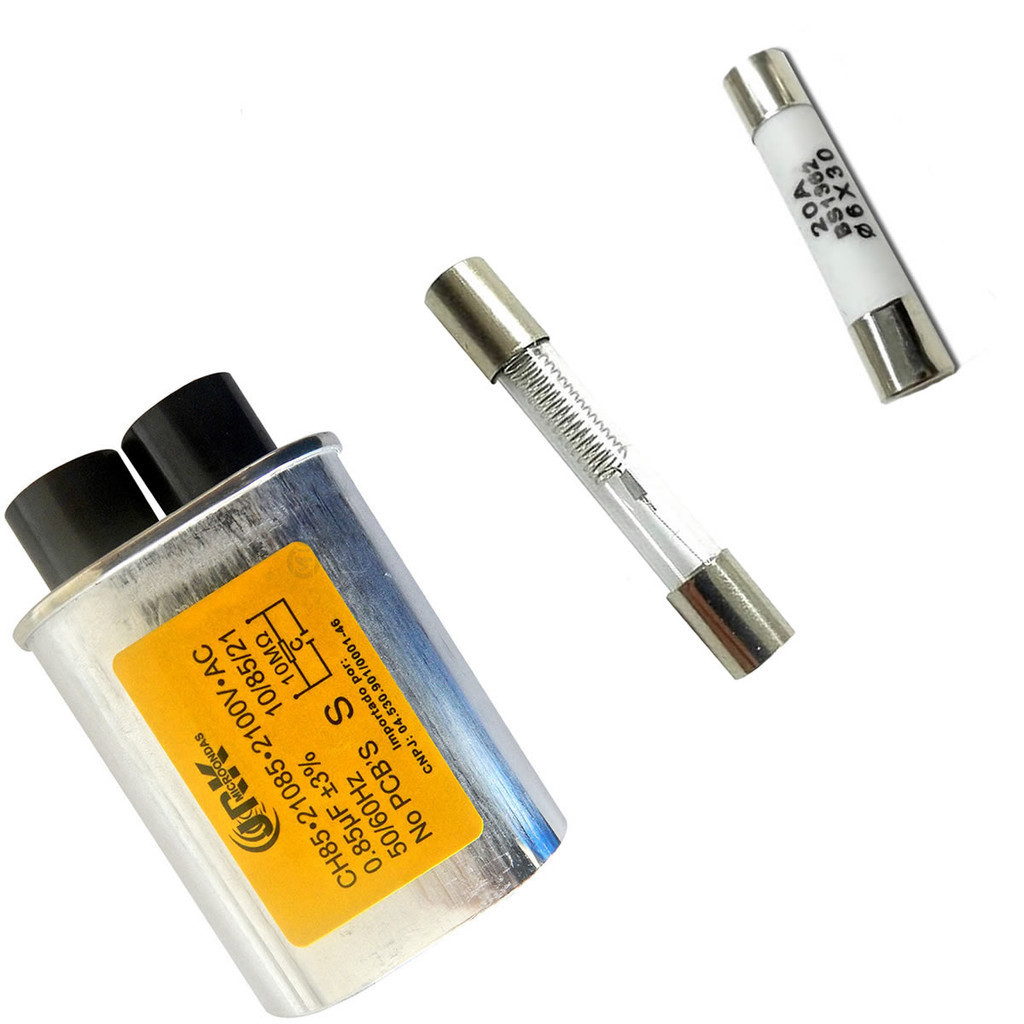 Kit Capacitor Microondas 0,85 +Fusivel 20A +Fusivel Retardo