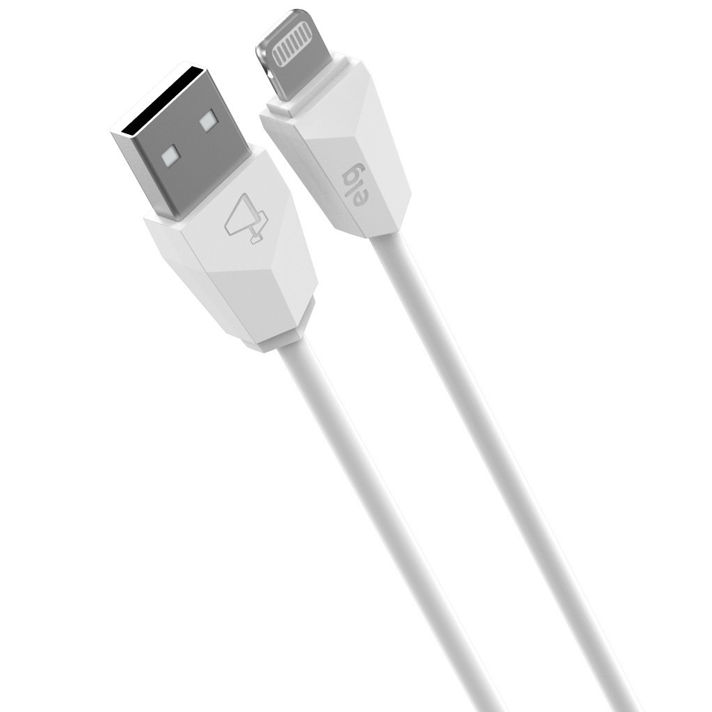 Cabo Lightning, Sincronização e Recarga 12W 2.4A, Ultra Flexível, 1 metro, Branco, S810, ELG em Oferta na Shopee