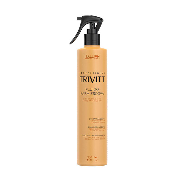 Fluído Para Escova Trivitt Profissional Itallian Hairtech 300ml Queratina Vegetal