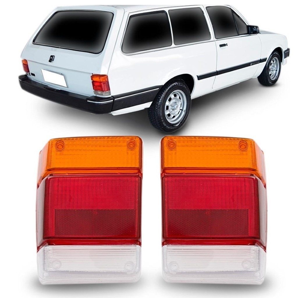 Lente Lanterna Traseira Chevy Marajo 1983 a 1994 Tricolor