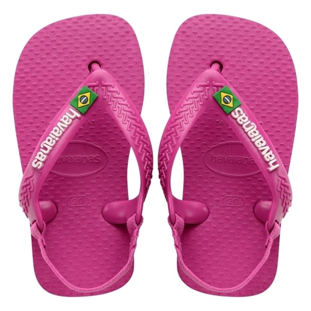 Chinelo Havaianas Baby Brasil Logo Menina - Rosa - Baby & Kids Fashion