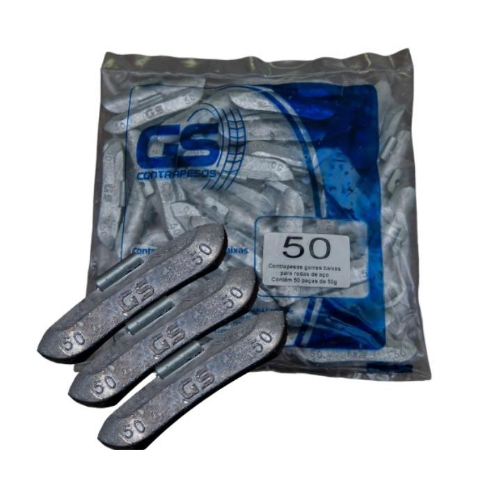 Chumbo para Balanceamento Contrapeso Contra peso Garra Baixa 50 Gramas Pacote Com 50 unidades em Oferta na Shopee