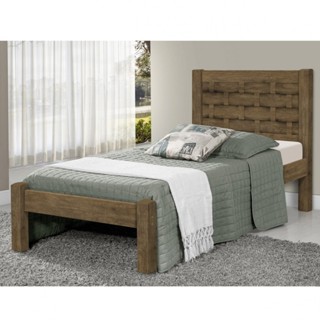 Cama Solteiro Laila  Jequitiba/Off White em Oferta na Shopee