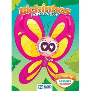 Livro Para Colorir Bichinhos Mágicos - Borboletas em Oferta na Shopee