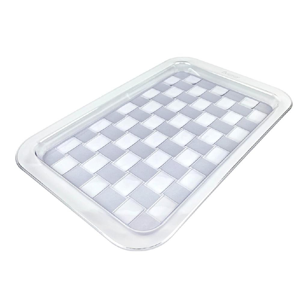 Bandeja Ibiza Retangular Em PS Cristal Multiuso 39x25cm