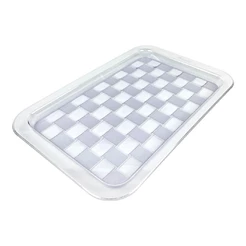 Bandeja Ibiza Retangular Em PS Cristal Multiuso 39x25cm