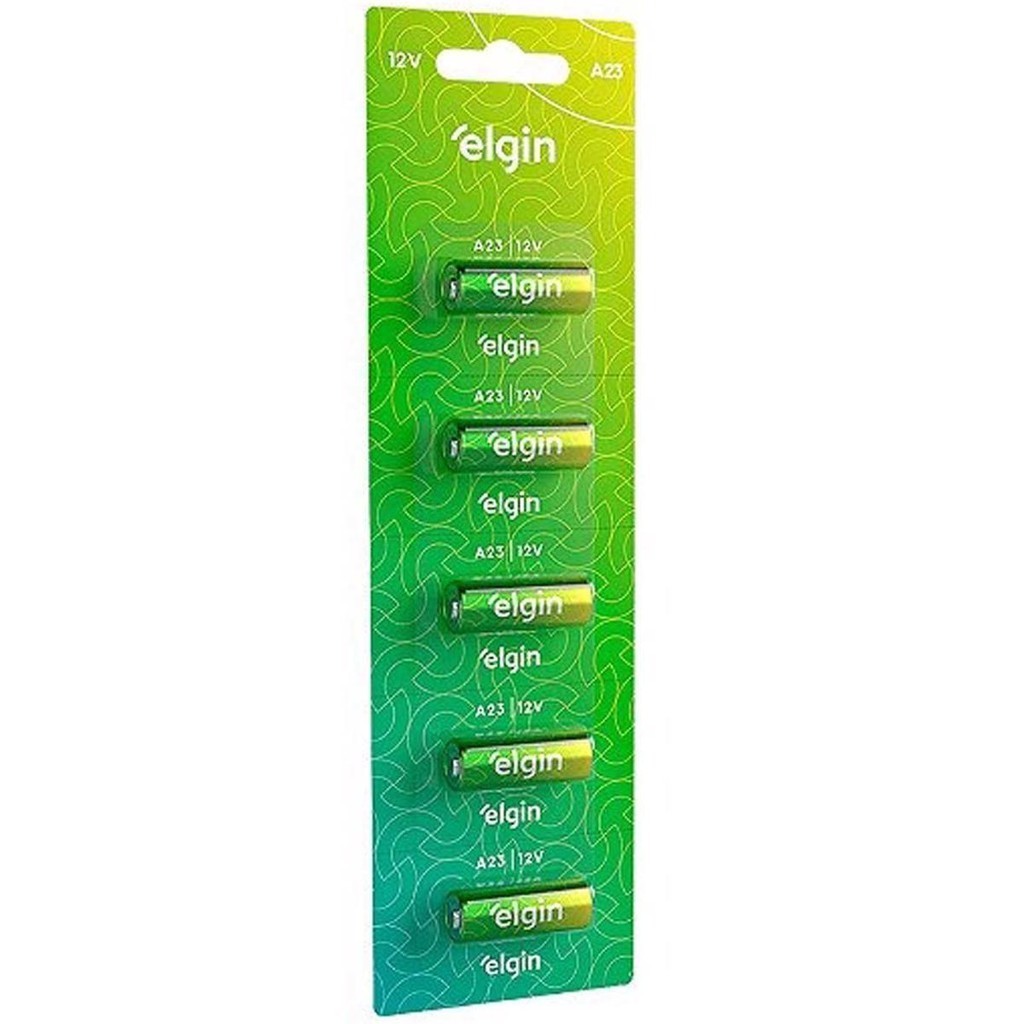 Pilha Alcalina Cartela com 5 12V A23 Elgin