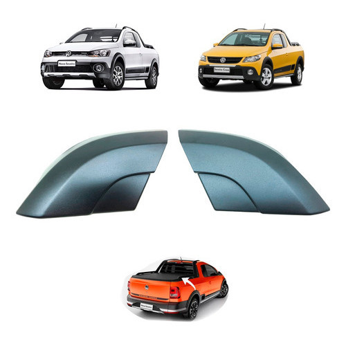 Acabamento Rack Carroceria Saveiro Cross G5 G6 Traseira 2013 em Oferta na Shopee