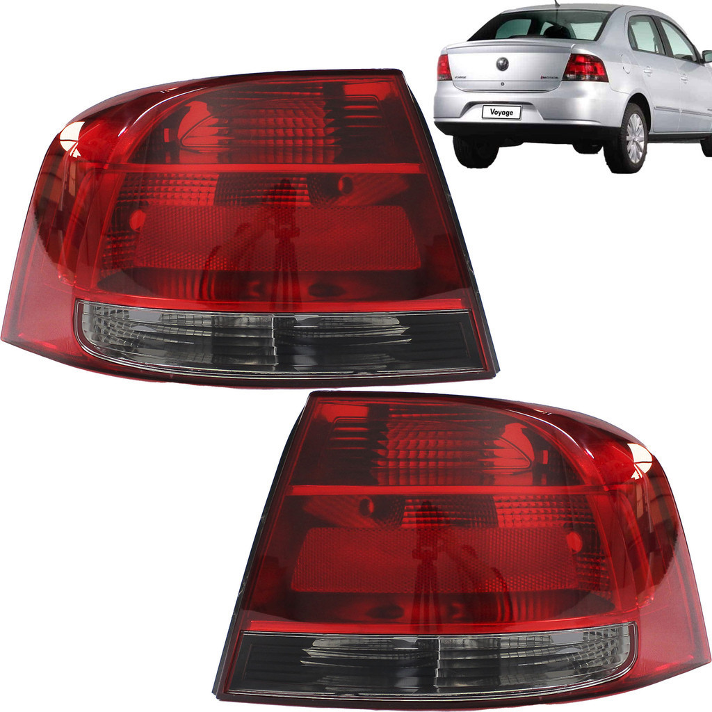 PAR Lanterna Traseira Voyage G5 2008 2009 2010 2011 2012 FUMÊ em Oferta na Shopee