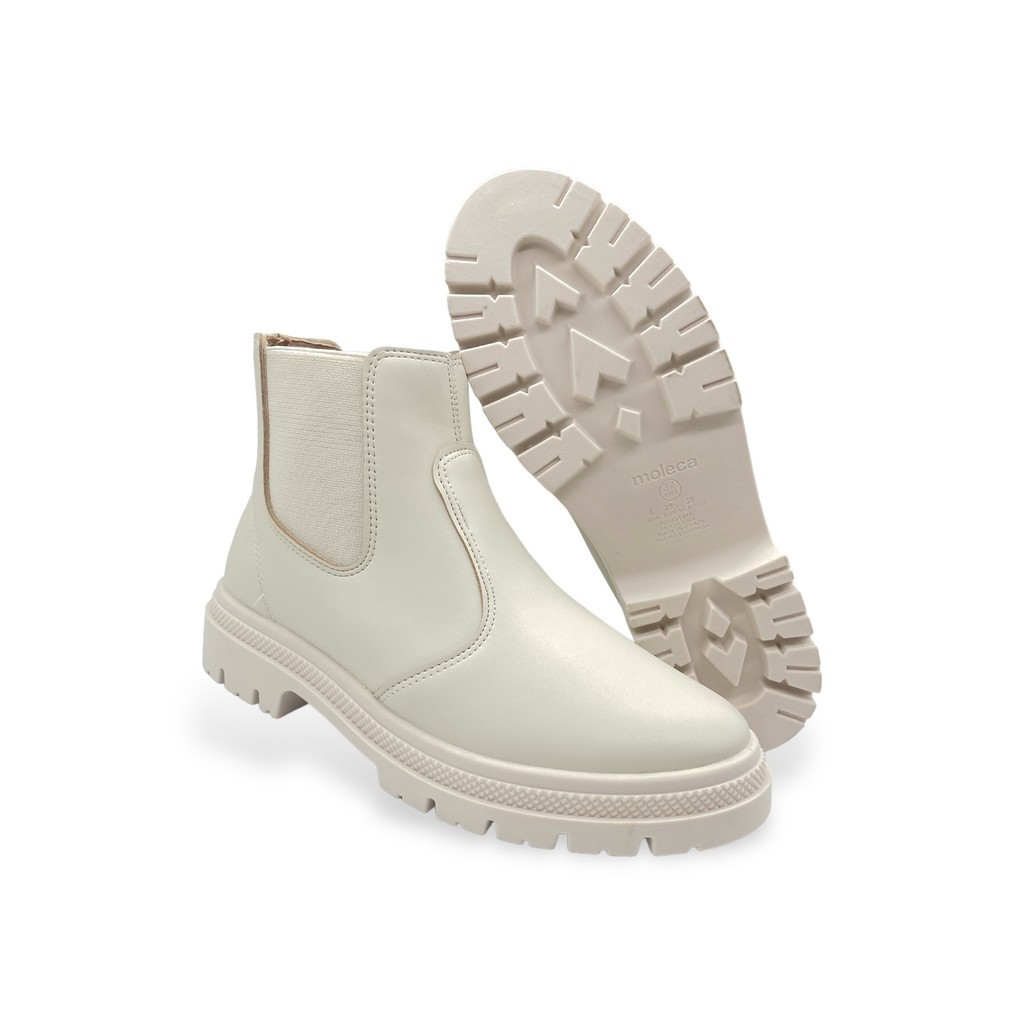 Bota Feminina Coturno Chelsea Moleca Confortável Elastico Calce Fácil Tratorada Moda