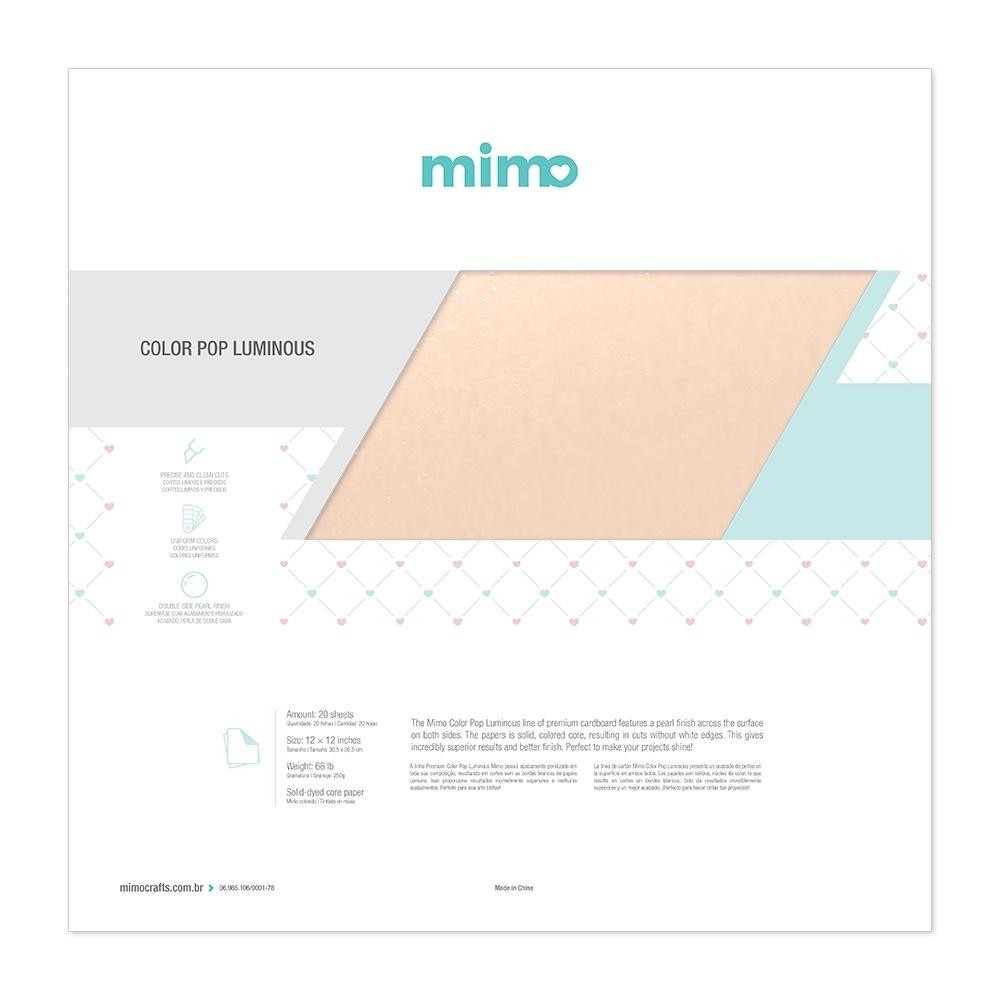 Papel Color Pop Luminous Rosa Mimo - 30,5 x 30,5 cm - 250 gr - 20 unds em Oferta na Shopee